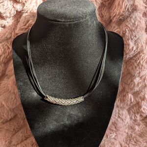 Elegant Black and Silver Women's Necklace